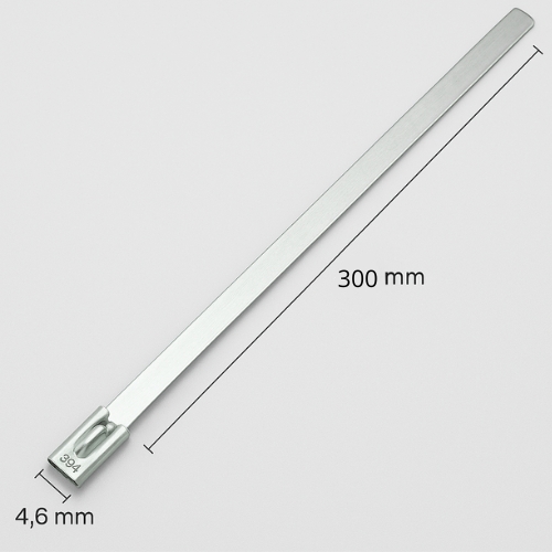 Metall-strips 304 stål 4,6 X 300mm