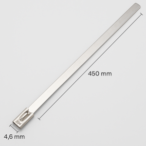 Metall-strips 304 stål 4,6 X 450mm
